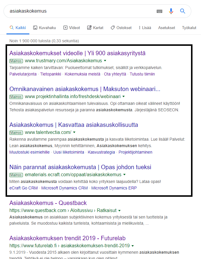 google markkinointi