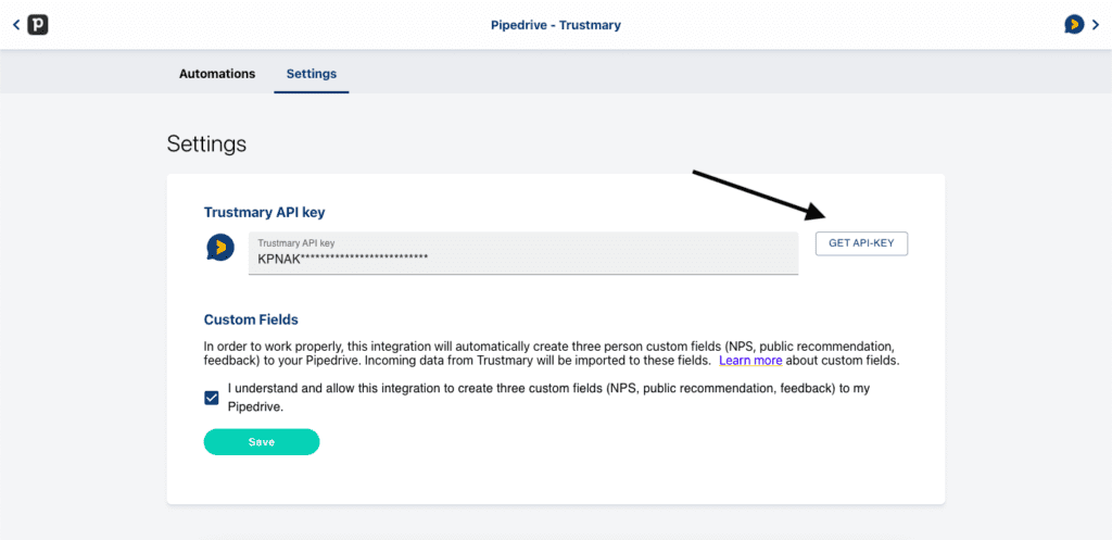 get Trustmary API key