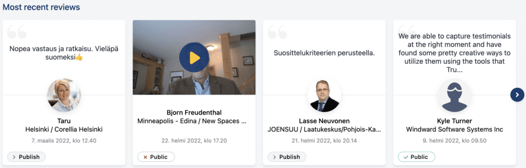 embed testimonial easily
