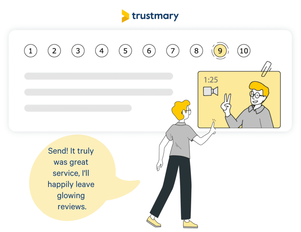 happy customers leave reviews