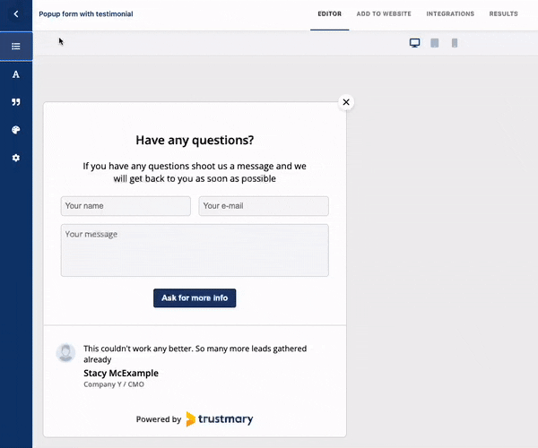 customizable feedback widgets