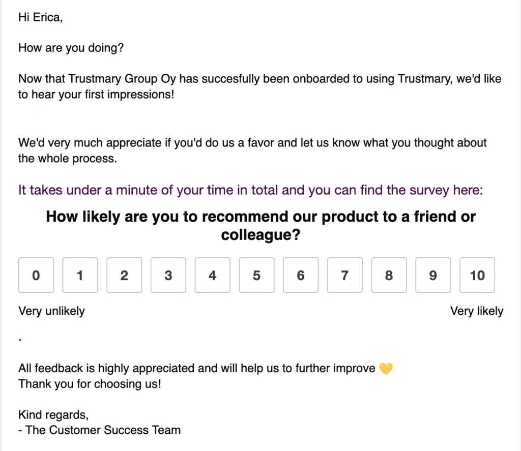 customer feedback on onboarding