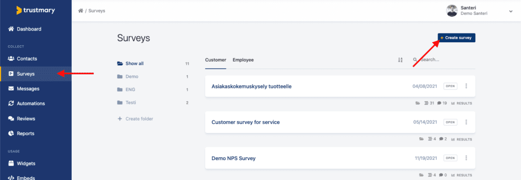 create survey