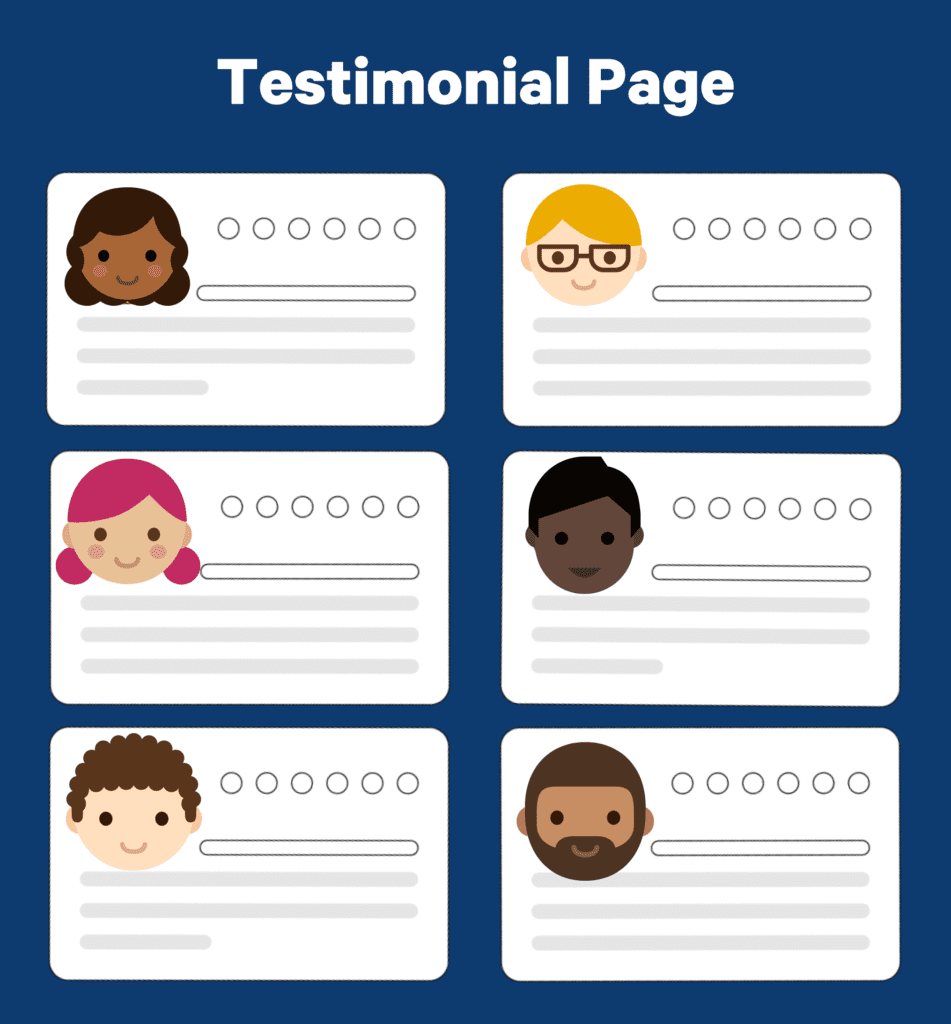 testimonial page