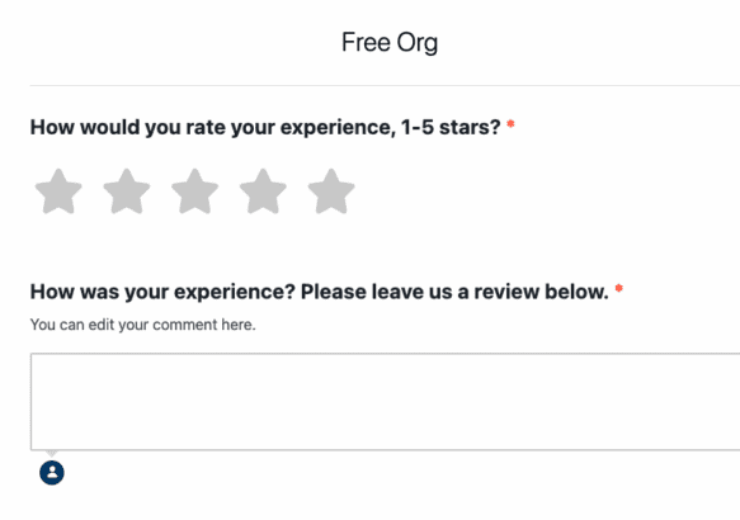 Survey form updates: Star reviews and automatic tags