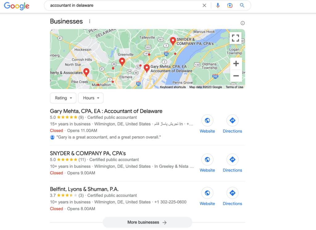 local google reviews in search engines