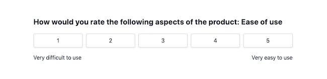 ease of use question in surveys