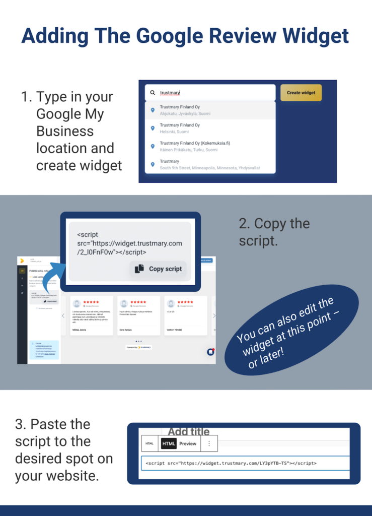ajouter un widget google review à wordpress