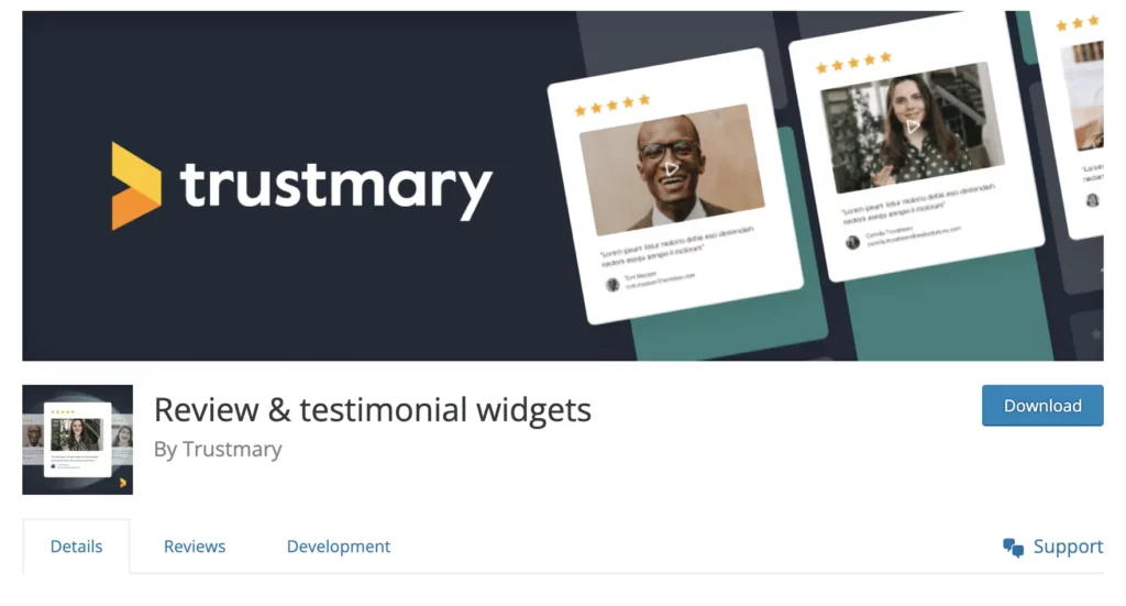 trustmary review and testimonial widgets plugin for wordpress is very user-friendly and visually pleasing to use