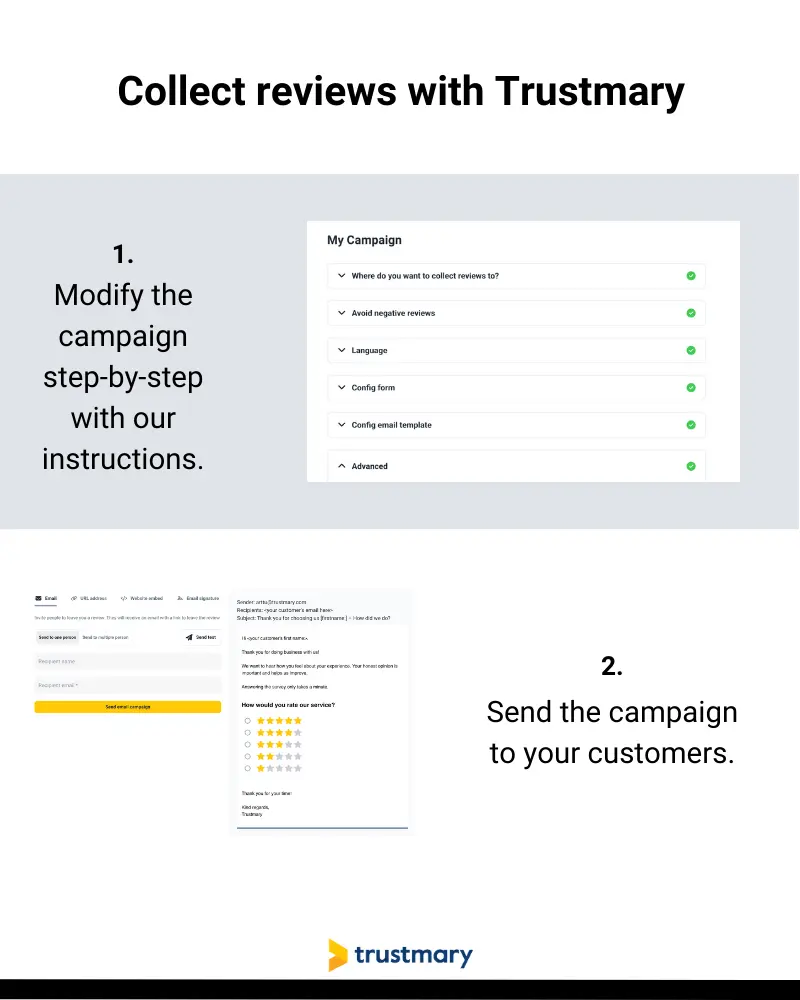 start collecting new reviews for your business with Trustmary