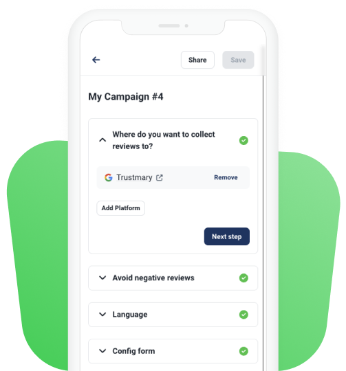 create a review campaign to collect more reviews