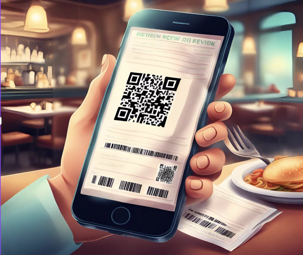 reseñas para restaurantes es mediante un código QR
