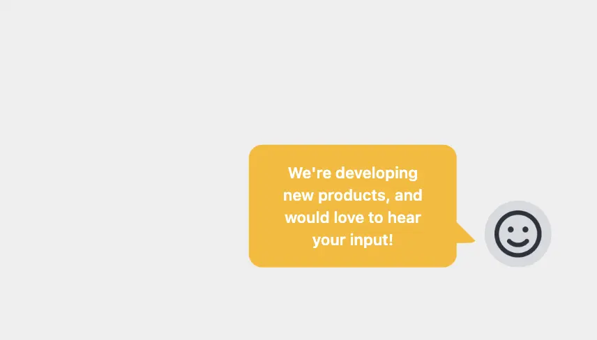Beispiel für eine Popup-Umfrage , die auf jeder Website einfach platziert werden kann
