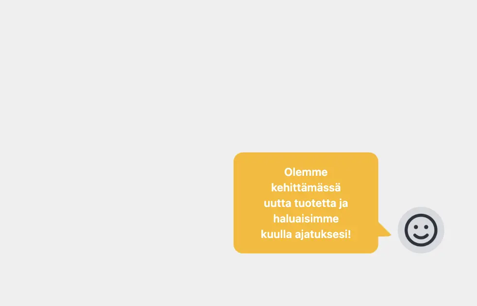 esimerkki popup-kyselystä jolla voi kysyä verkkovierailijoiden mielipidettä