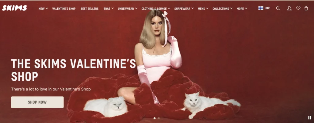 skims valentine's day campaign 2024 example of celebrity endorsement