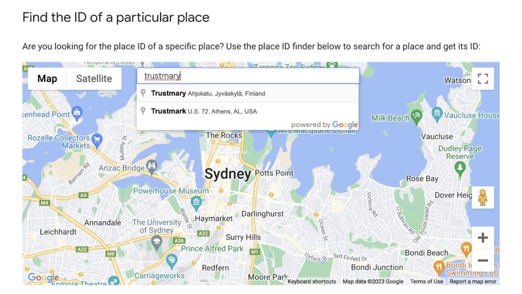 find placeid for google business location