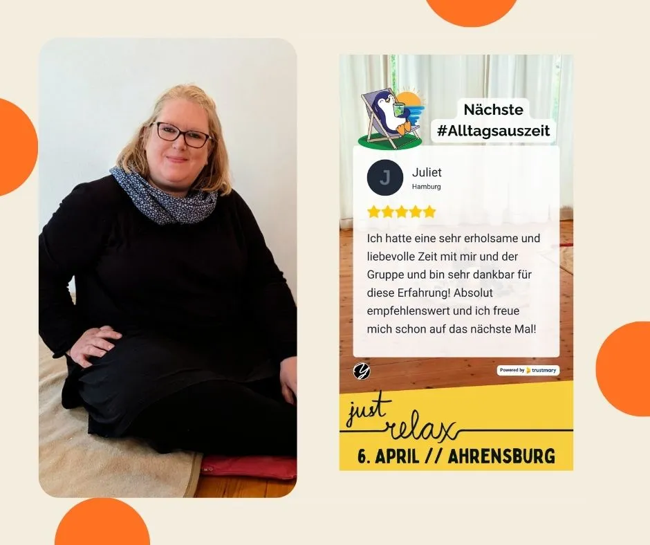 Claudia Weimann organizes after-work clubs and mindful rest courses and has got great feedback