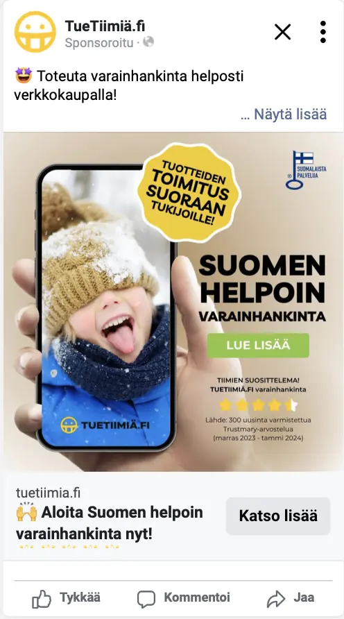 example of a meta paid ad campaign copy with social proof