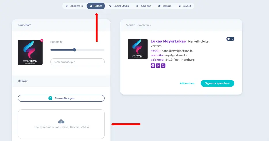 Wie man E-Mail-Signaturen bearbeitet