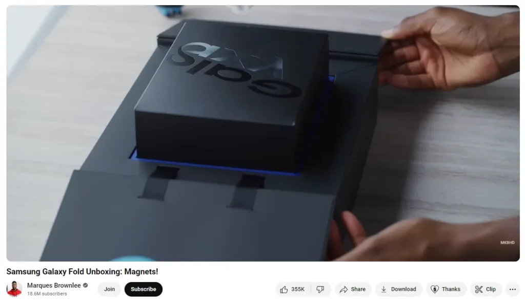 unboxing video on youtube example