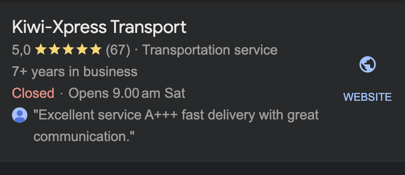 kiwi-xpress : jeda logistics google bewertungen
