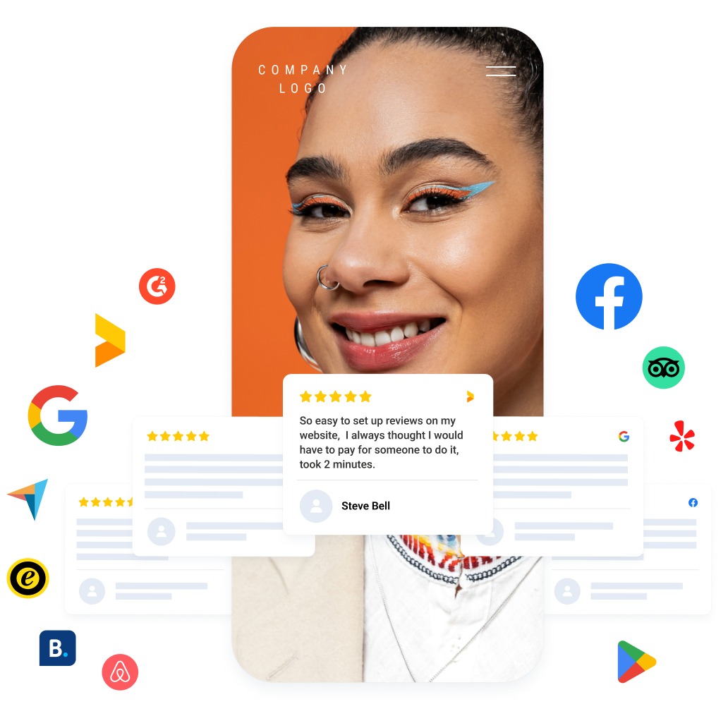 all in one review widget – add reviews to website from different sources: google, facebook, trustmary etc.