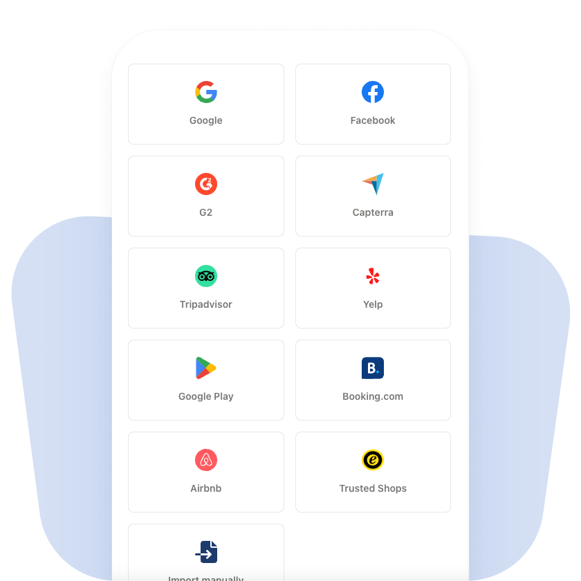 import reviews from different review platforms