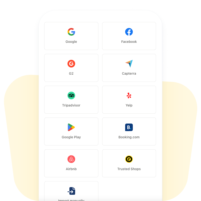import reviews from different review platforms