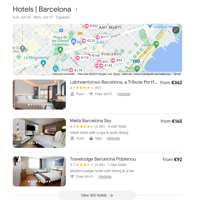 A screenshot of Google Maps.