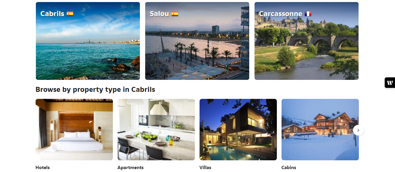 A screenshot of Booking.com’s website.