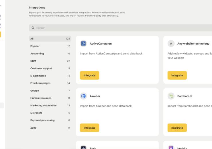 Integrations Marketplace Published