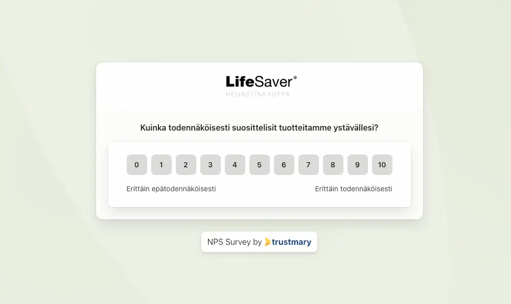 lifesaver simple survey