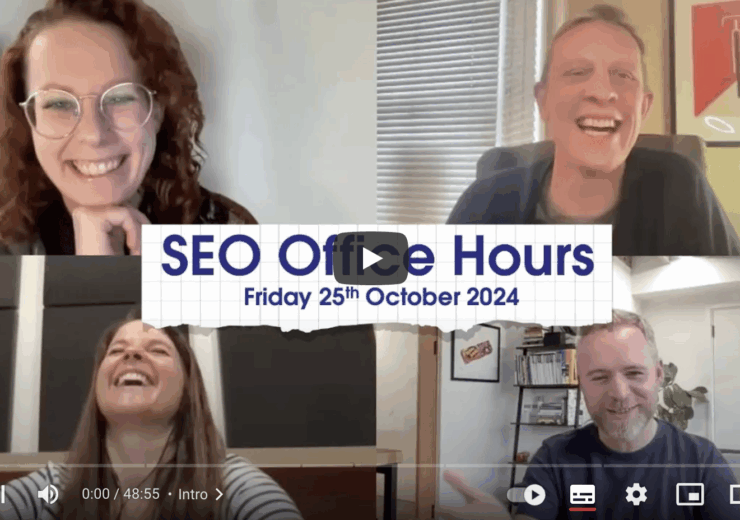 SEO Office Hours 25th October 2024 ft. Erica Ylimäki, John Wright, Michael Chidzey, Jo Turnbull