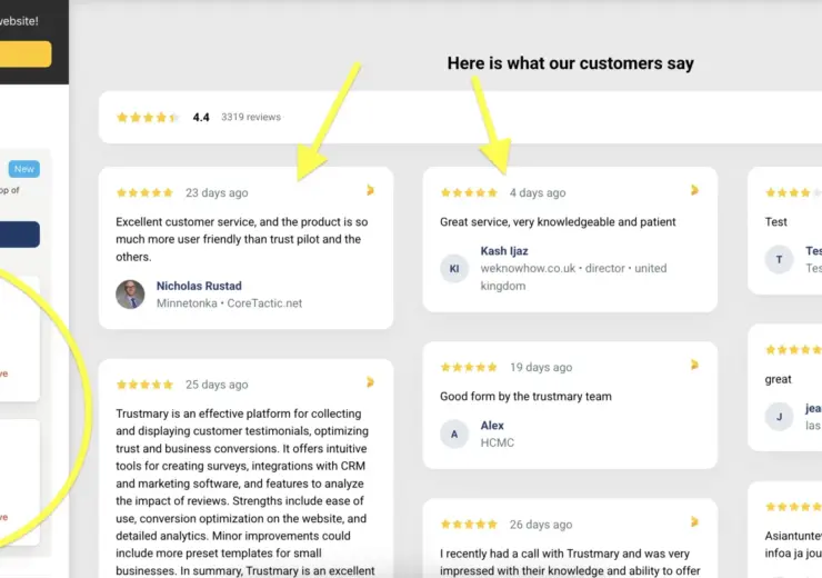Pin Reviews in Widgets
