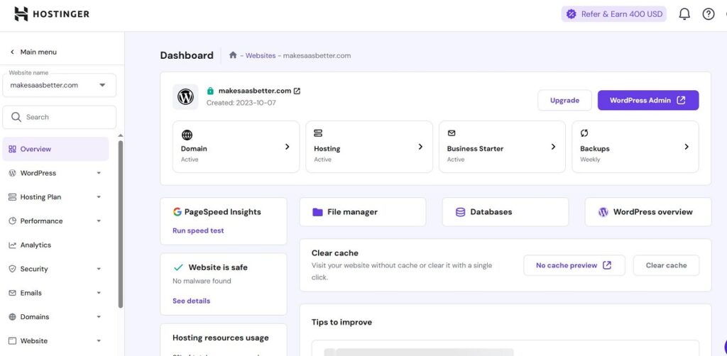 hostinger website