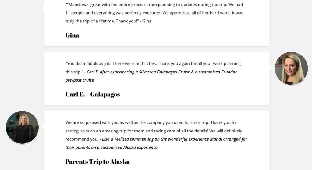 testimonial examples