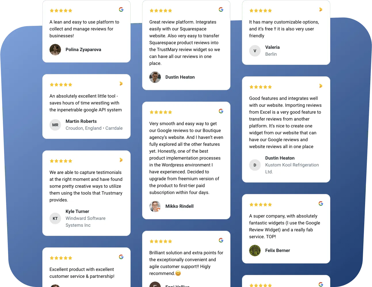 review widget model