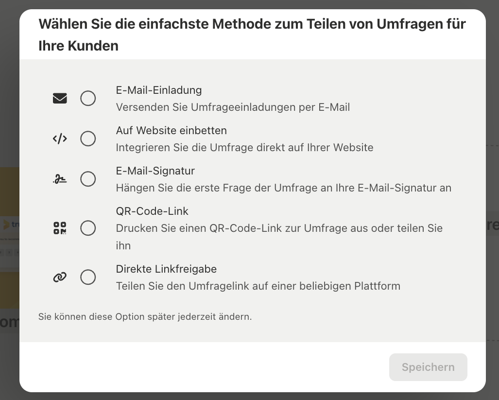 methode senden nps umfrage